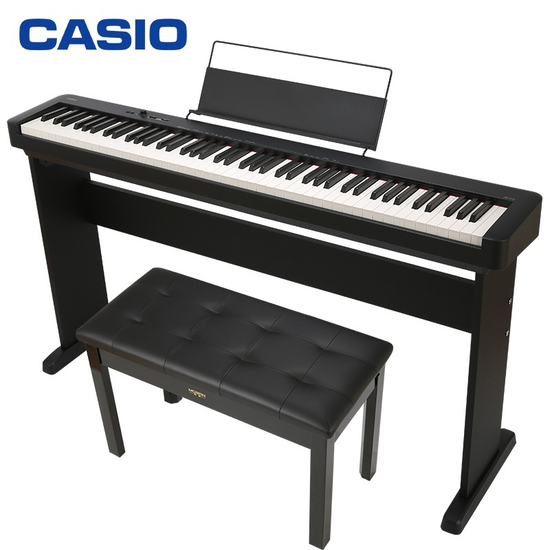 卡西欧（CASIO）电钢琴CDP-S110BK 88键重锤数码电子钢琴时尚轻薄便携款+木架款zxk-231008185546