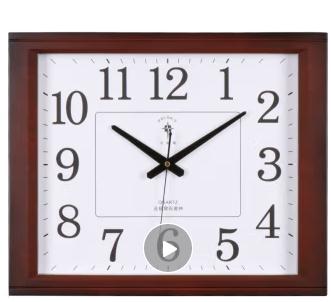 北极星（POLARIS）挂钟客厅钟表简约时钟时尚石英钟现代办公室挂表 2833木纹色 zxk-251108172240